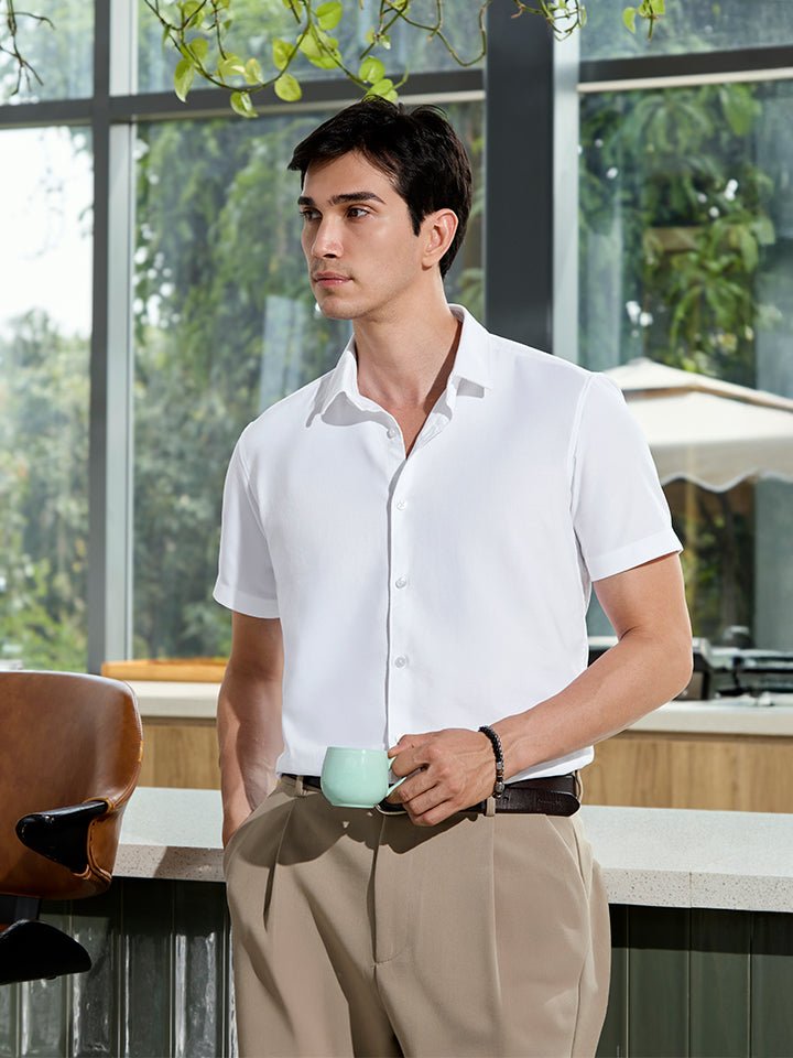 Classic Half Sleeve Oxford Shirt - Breeze | Kingdom of White