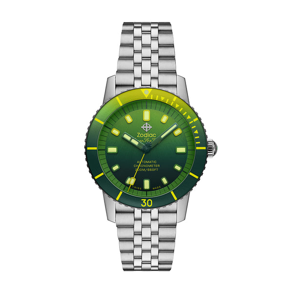 Zodiac Super Sea Wolf Gradient Green Dial | King Jewelers
