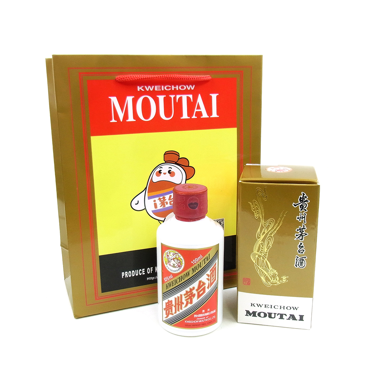 貴州茅台酒 マオタイ酒 ミニボトル 天女ラベル 陶器 表記100ml