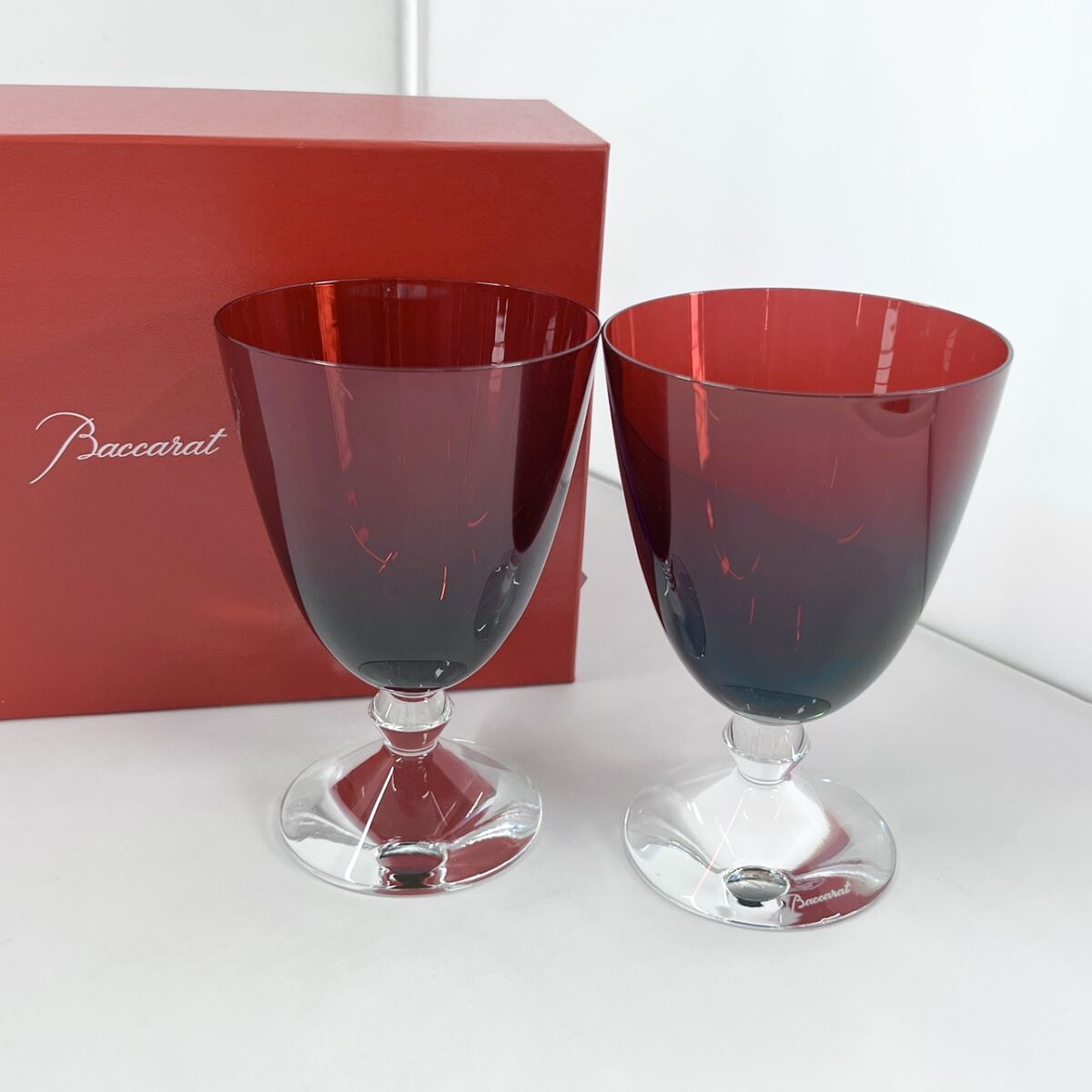 バカラ ベガ レッド ペア ワイングラス – キングラム