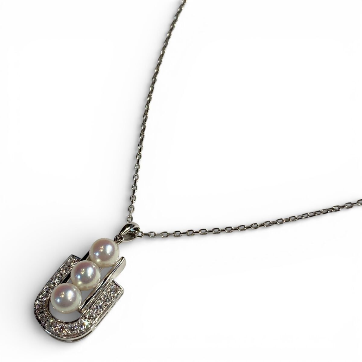 MIKIMOTO ﾊﾟｰﾙ×ﾀﾞｲﾔﾓﾝﾄﾞ TOP ネックレス K14WG – キングラム