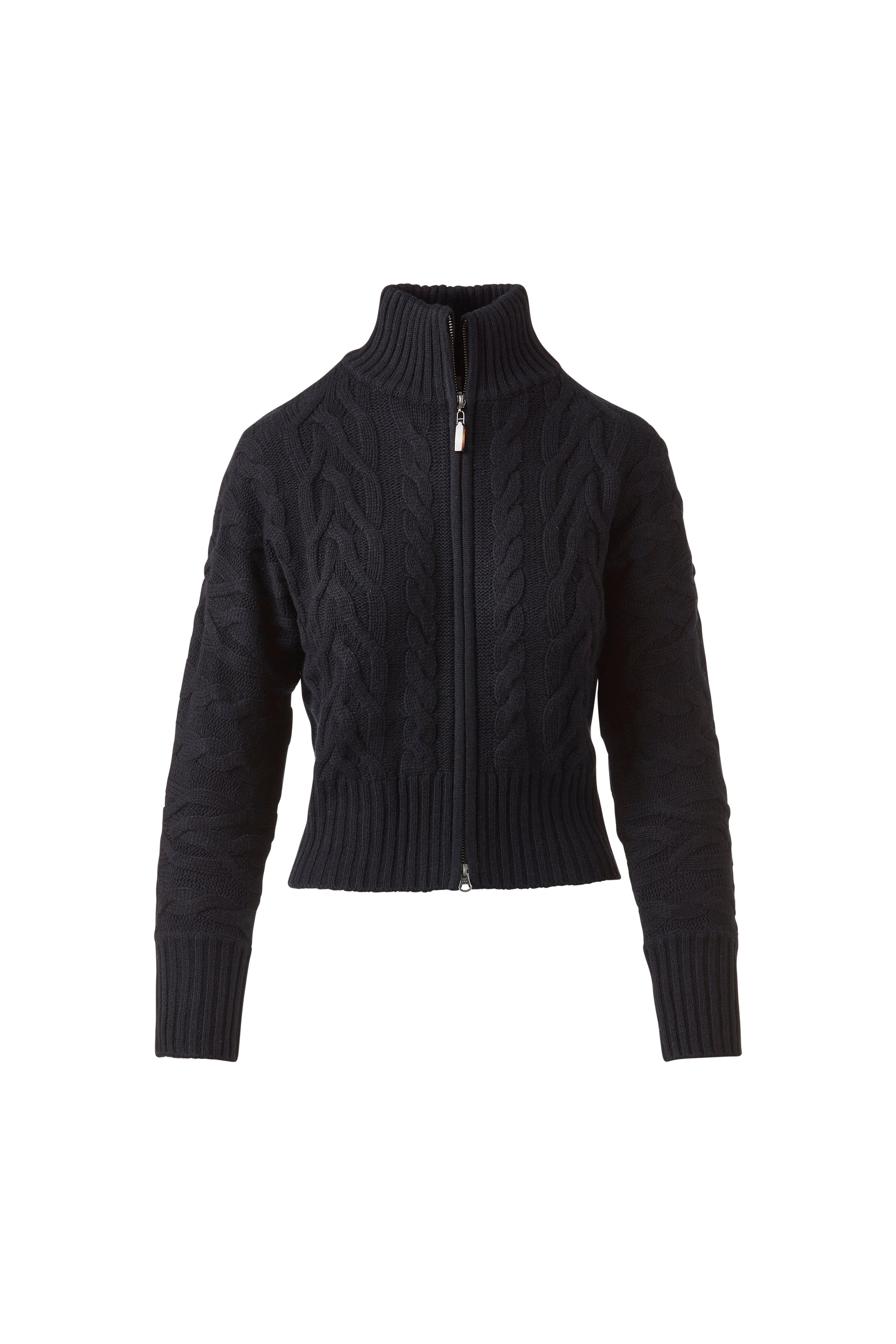 LUXE CABLE ZIP CARDIGAN – Kinross Cashmere