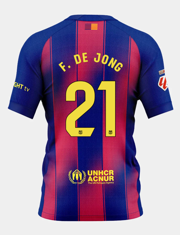 Barcelona Home F. DE JONG 21 Jersey 25-26 - KICKOFFSHOPPER