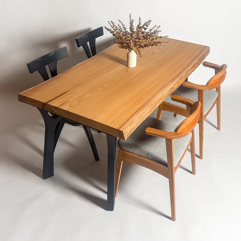 KIDOMEIMOKU 欅一枚板ダイニングテーブル｜160cm – 【公式】鬼童銘木