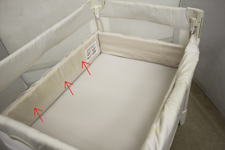 送料無料 ココネルエアー ミルクWH 66046 たたんで運べるベビーベッド