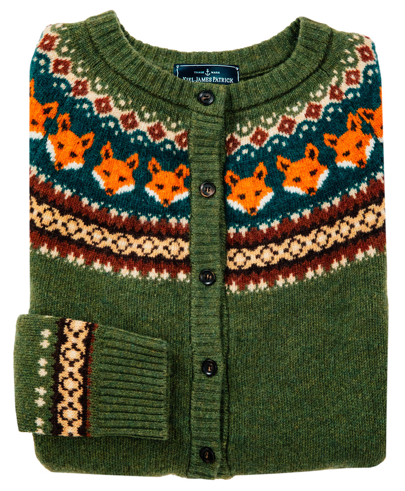 KJP Women's Maple Fox Fair Isle Cardigan Sweater – Kiel James Patrick