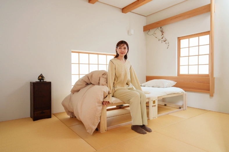 桐の折り畳みベッド「桐らくね」｜【公式】桐らくね｜桐建材株式会社