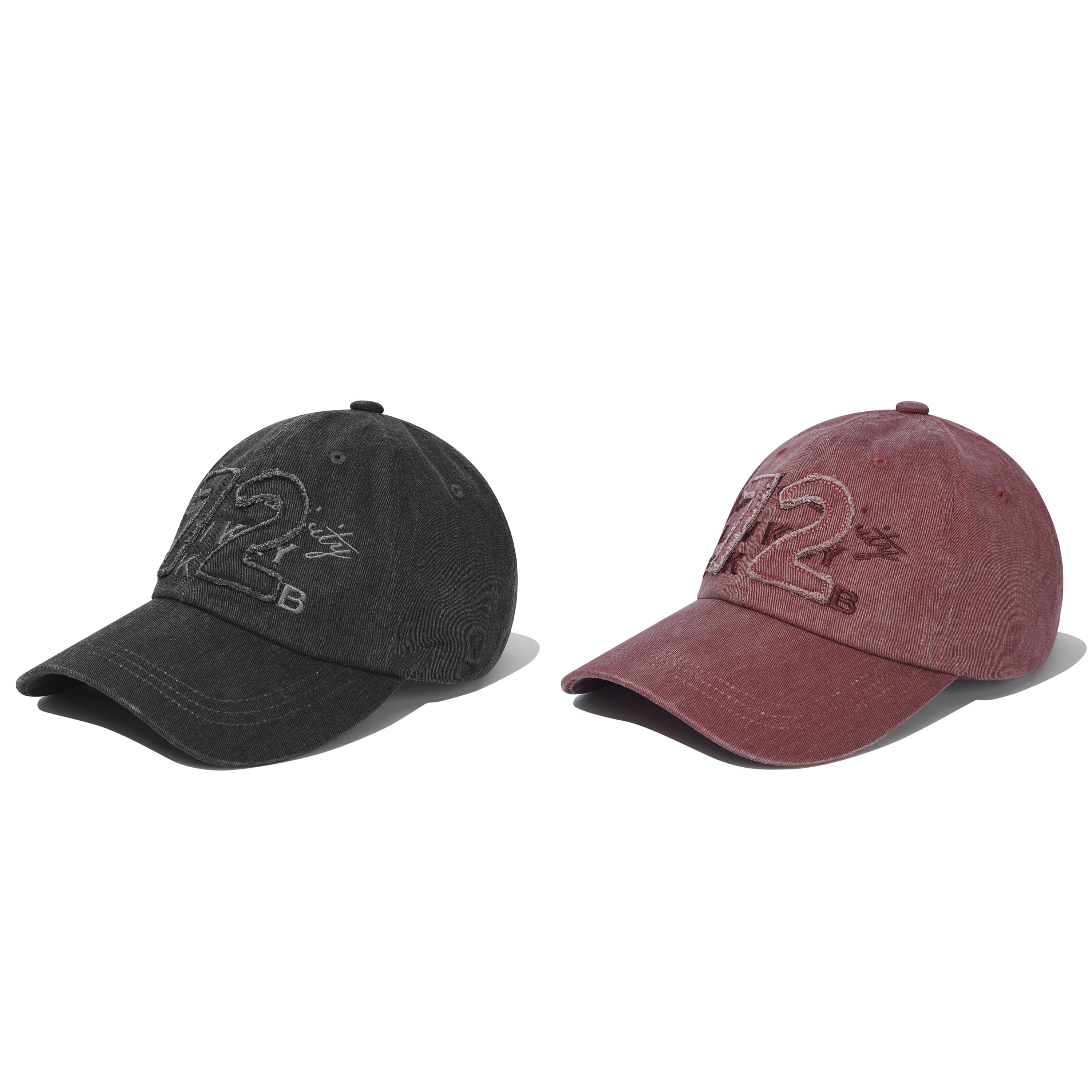 72 アップリケボールキャップ【チャコール】