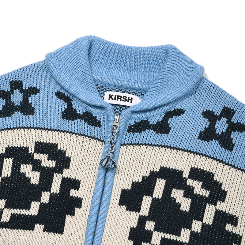 70s カウチンセーター ライトニングジップ 要クリーニング 70s