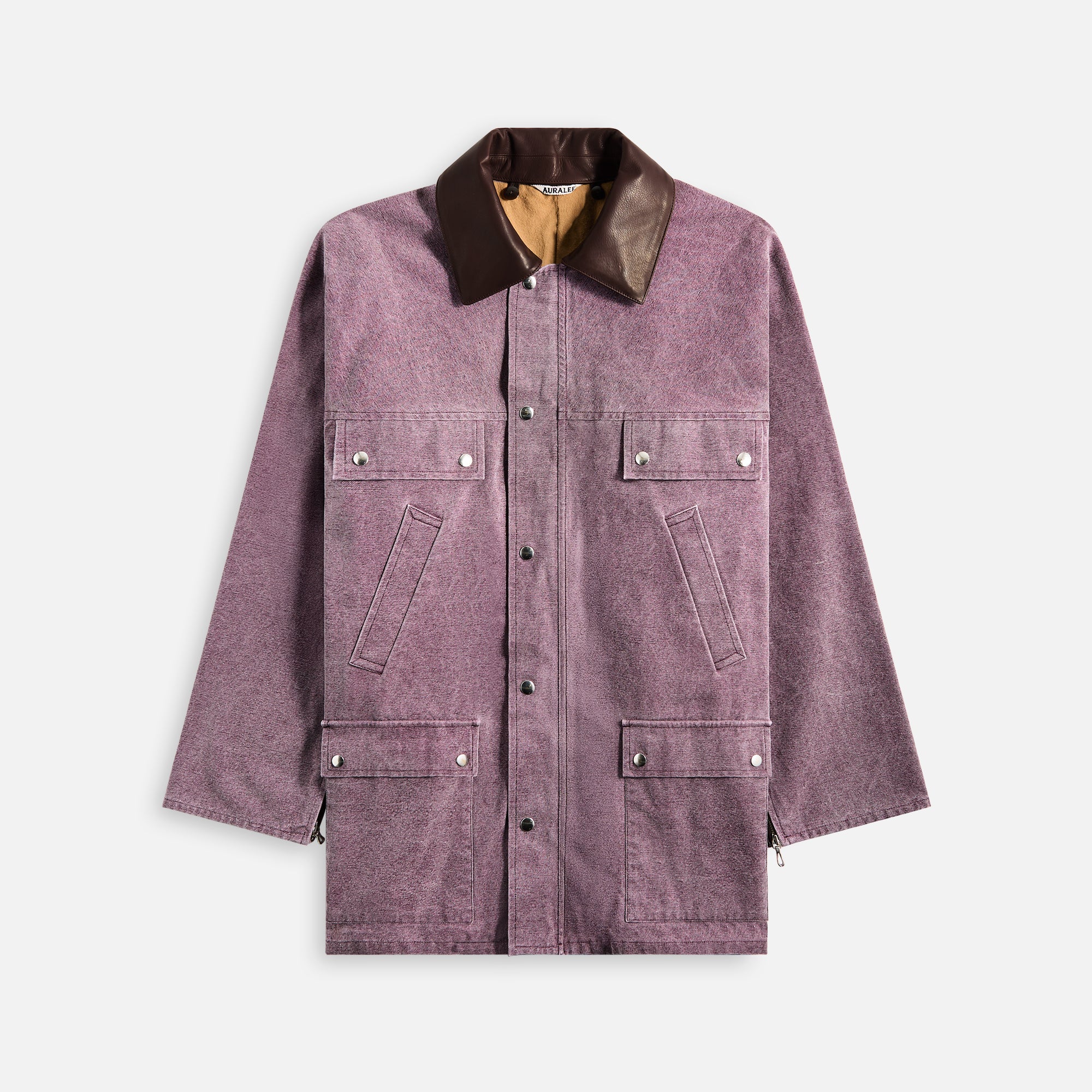 Auralee Washed Organic Canvas Hunting Blouson - Purple – Kith