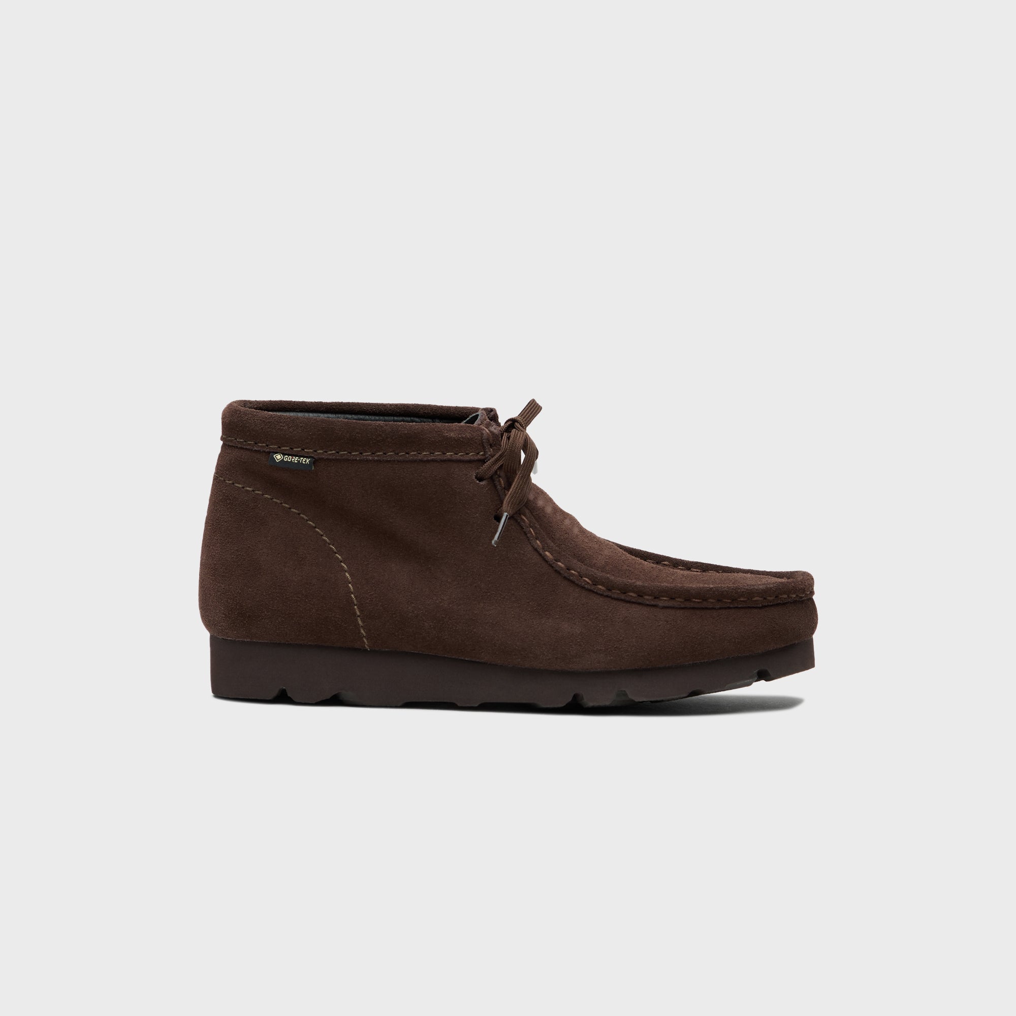 Clarks Wallabee GTX - Dark Brown Suede – Kith