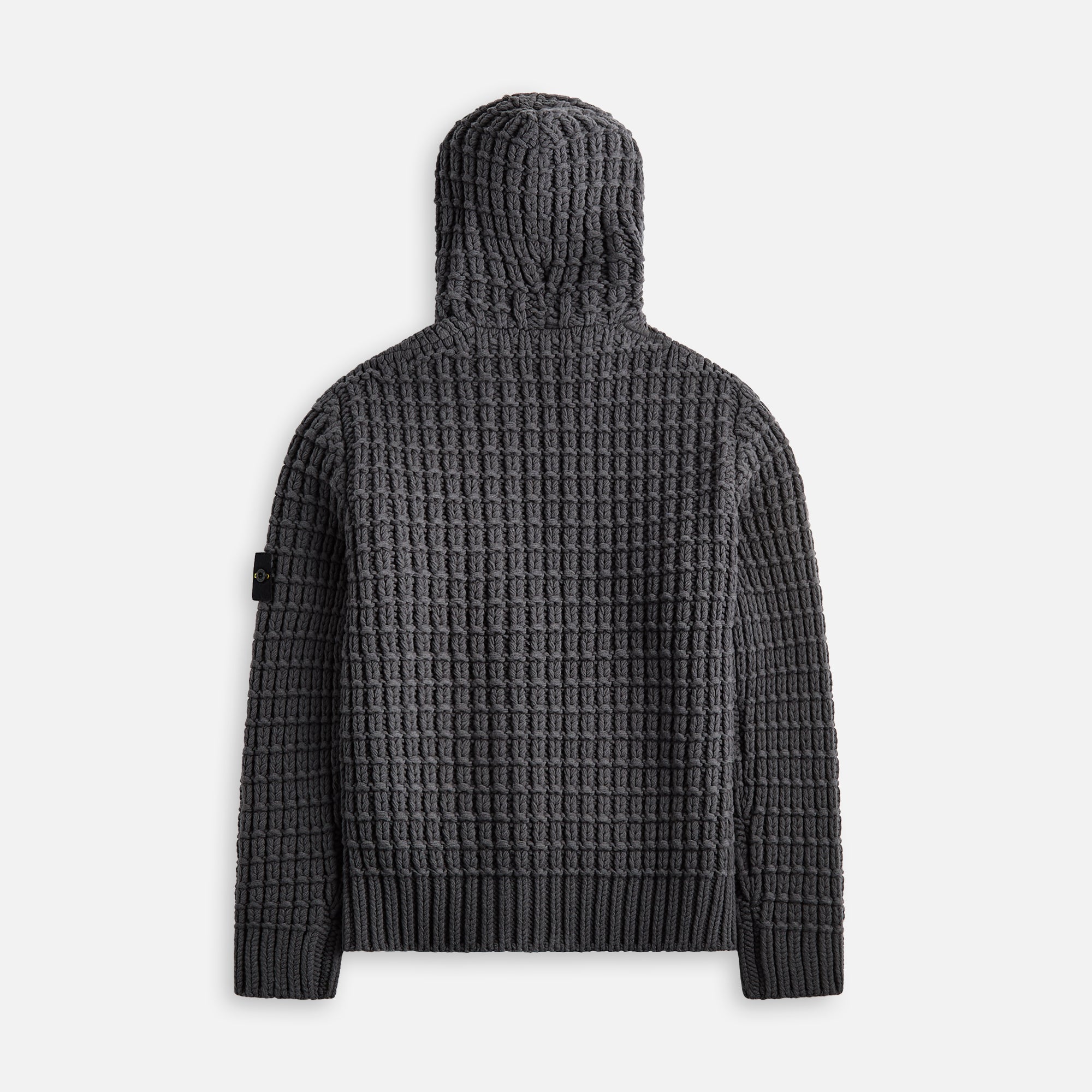 Stone Island Zip Knit Hoodie - Lead Grey – Kith