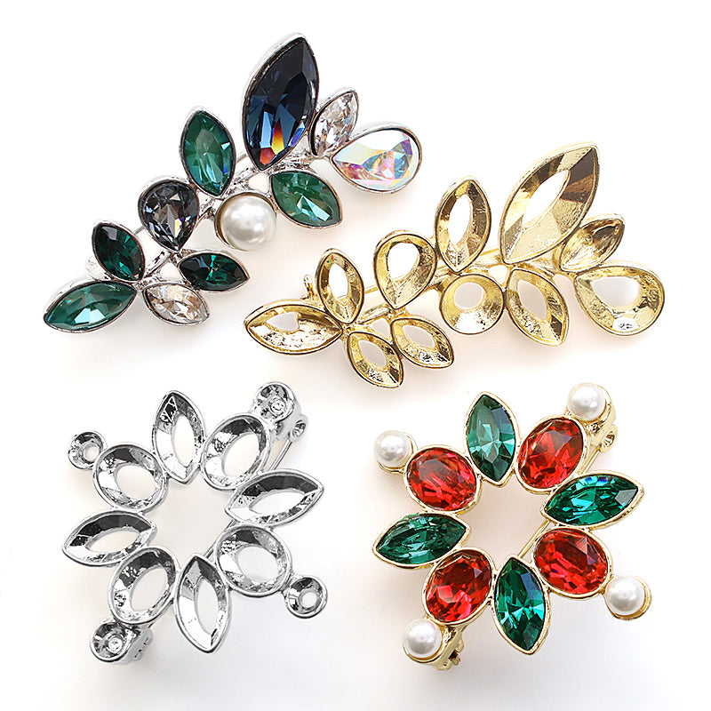 ブローチ空枠 リーフ ロジウムカラー – 貴和製作所オンラインストア