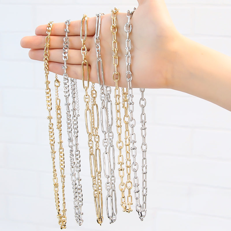 チェーンネックレス K-428(アジャスター付) ロジウムカラー – 貴和