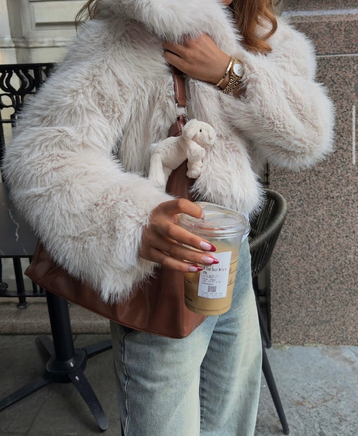 Lyla Faux Fur Coat Cream | Kiwi & Co – Kiwi & Co