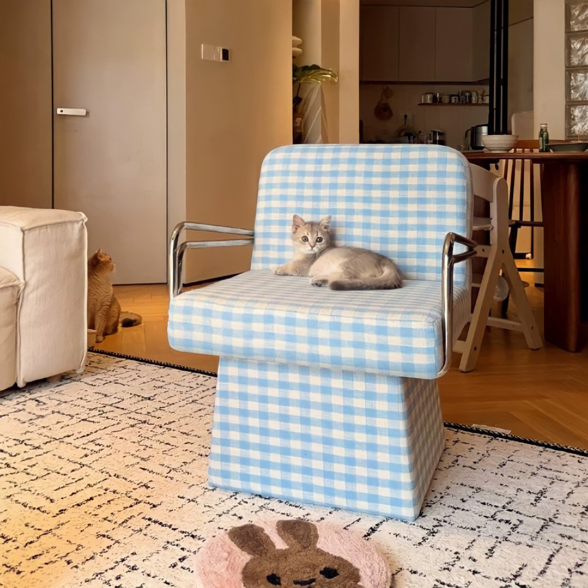 レトロモダンファブリックラウンジチェア – kocol