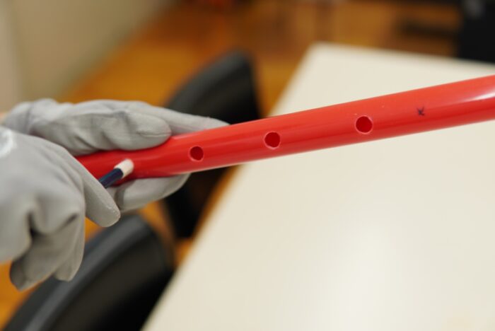 手作り尺八を規格サイズのカラーパイプで | 塩ビパイプ・ABS樹脂パイプ