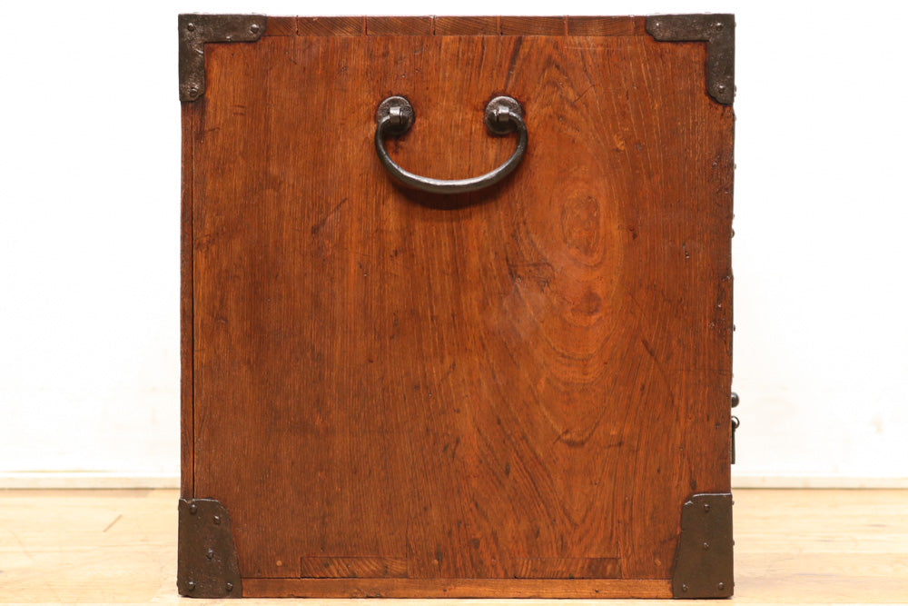 極上!! 欅の珠杢が素晴らしい総欅酒田船箪笥 Ba9544 – 古福庵