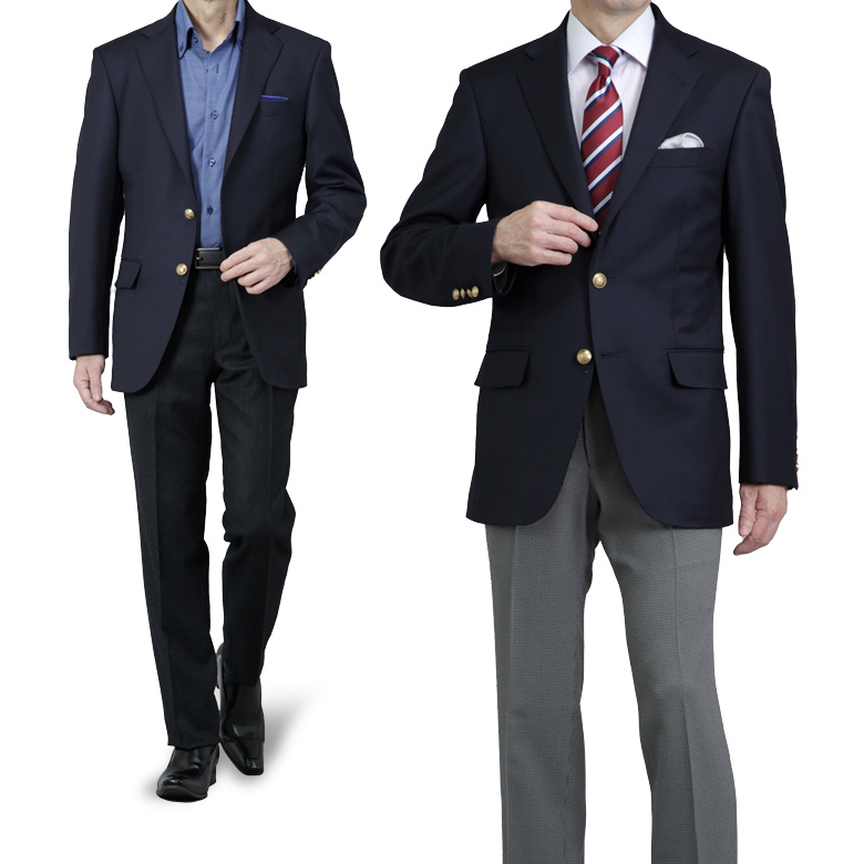 紺ブレザー エルメネジルド ゼニア Ermenegildo Zegna 生地ブランド