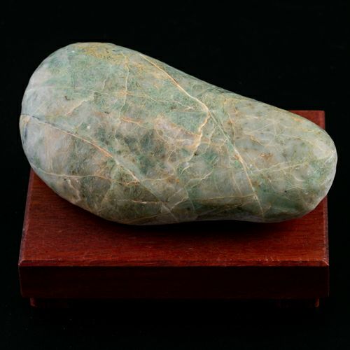 海石・ほんのり緑・親不知産・288g】（高品質濃緑色ヒスイ）糸魚川天然