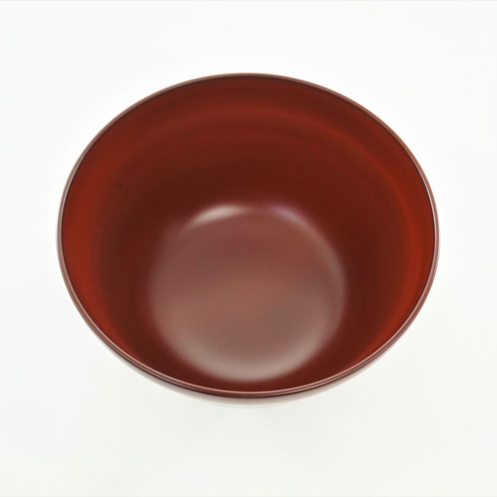 越前 まゆ型古代朱お好み椀 – 漆器 高翆