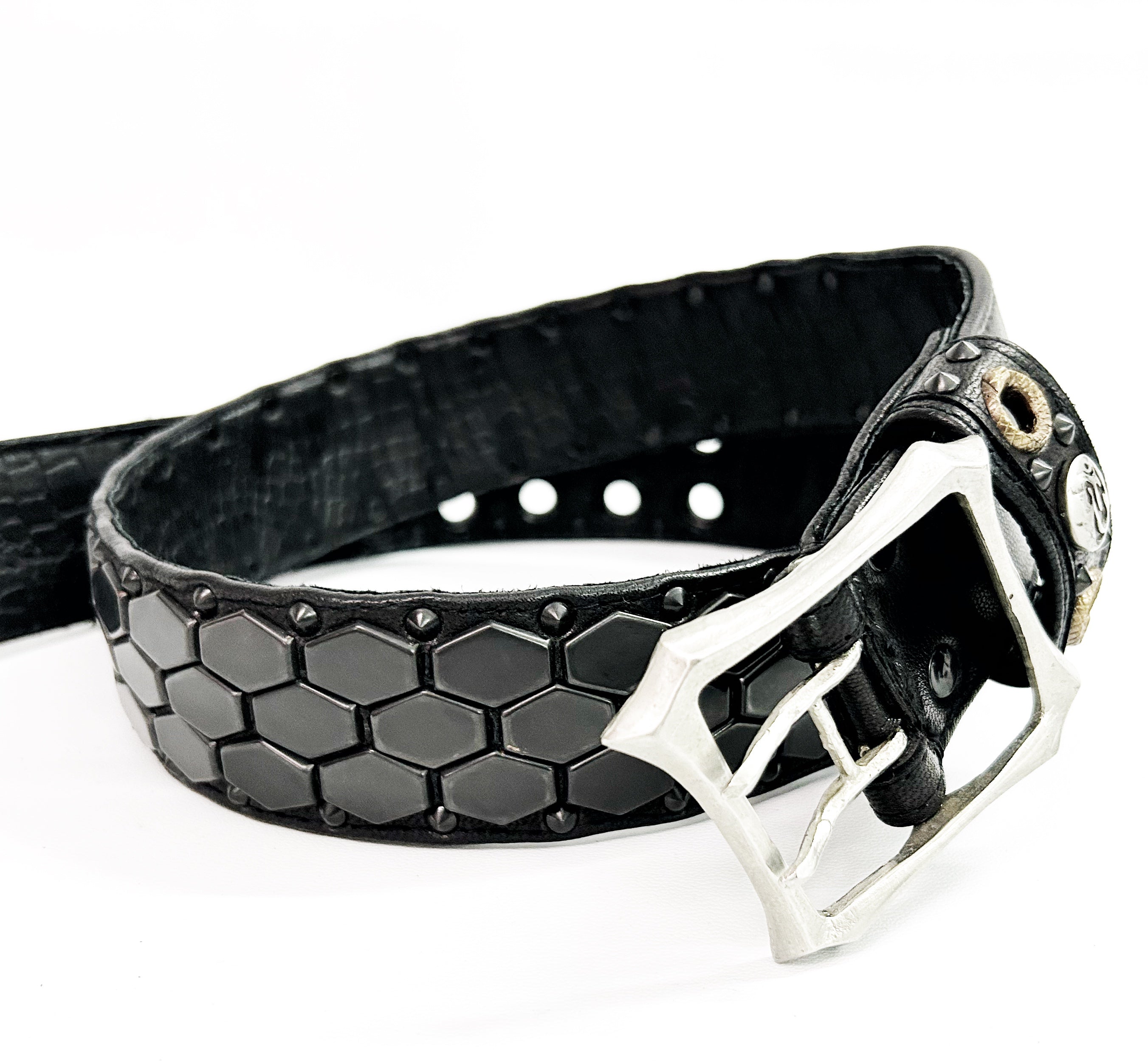 KMRii ケムリ 2402 BT-Black Honey ハニー スタッズ レザー ベルト