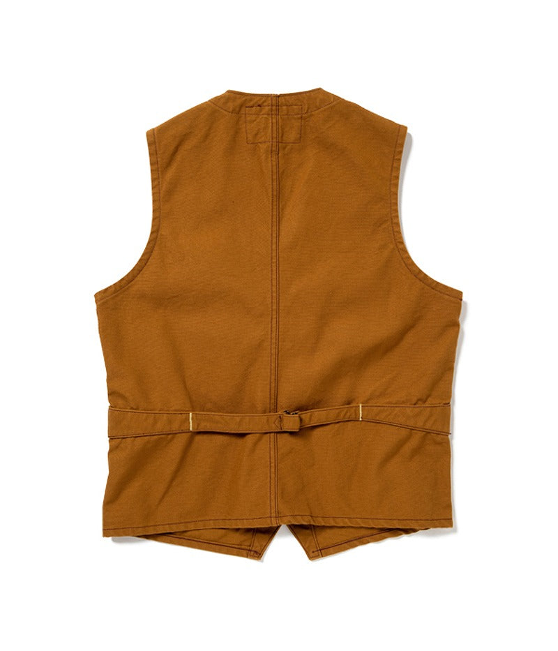 SC14375 / SUGARCANE 13oz. Brown Duck Work Vest – Klaxon Japanese Denim