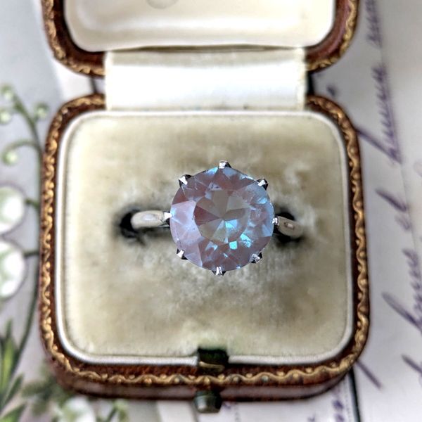 ラウンド型サフィレットのシルバーリング - アンティーク k-nuts