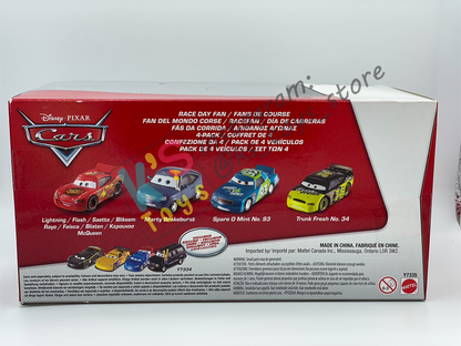 Gift Set Disney Pixar Cars 1:55 - RACE DAY FAN 4-PACK LIGHTNING