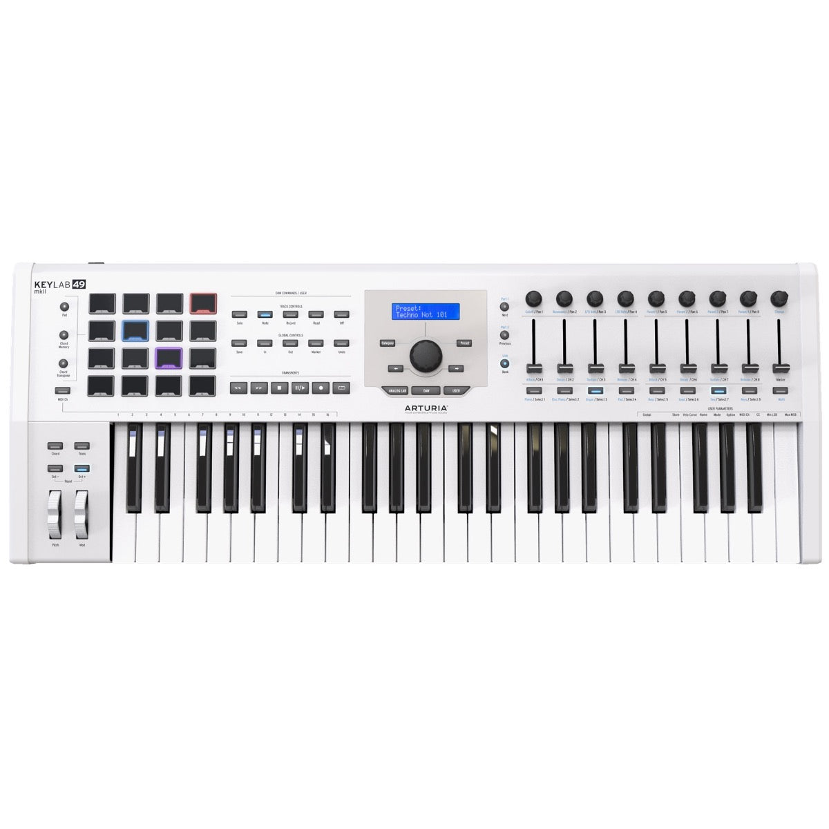 Arturia KeyLab MkII 49 MIDI/USB/CV Controller - White CABLE KIT
