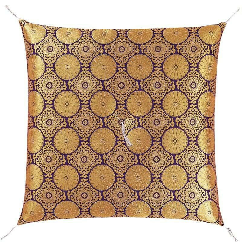 仏壇 座布団 御前座布団 「茶胴四釜 赤」 No.49 金襴/仏間用 仏前 お寺