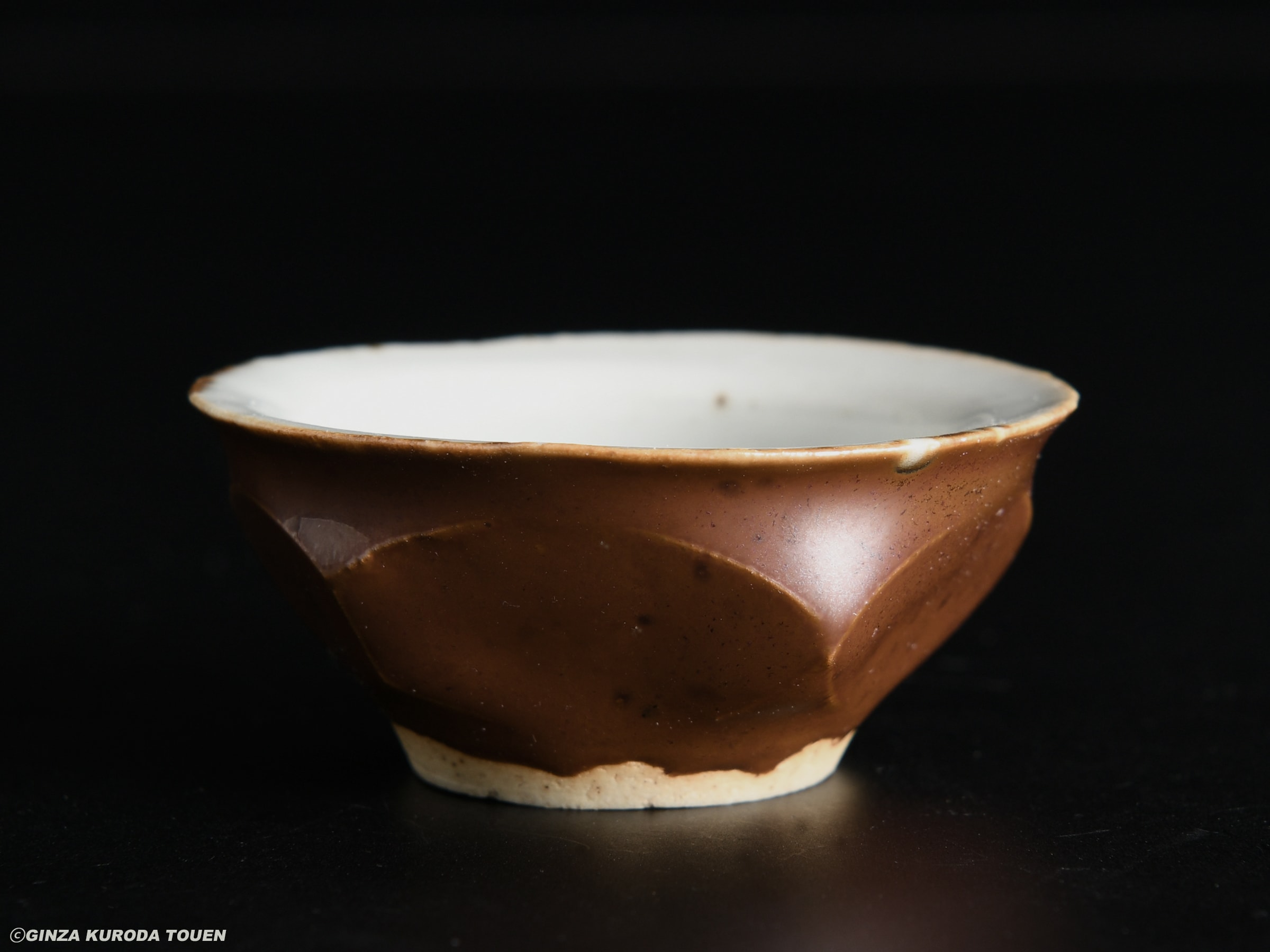 やまちゃん河井寛次郎作柿緑白釉鶴首瓶鉄釉高台盃台二客検森の初春に