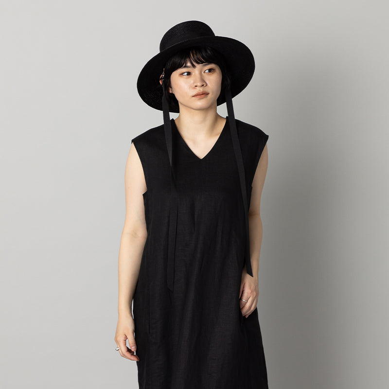 Nine Tailor × kuros'別注品】麦わら帽子 ストローハット 黒 日本製