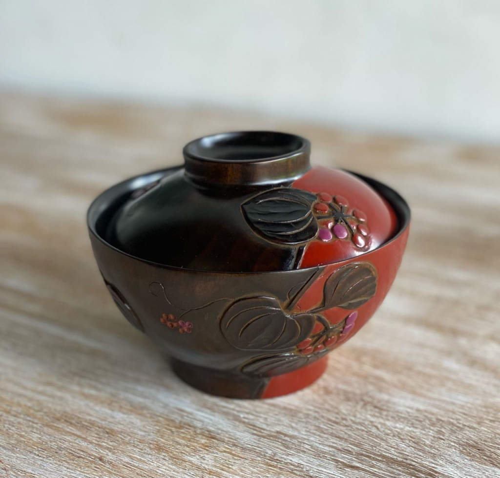 川添日記おおぶり椀 草木彫漆器 川添日記おおぶり椀 草木彫漆器 【公式