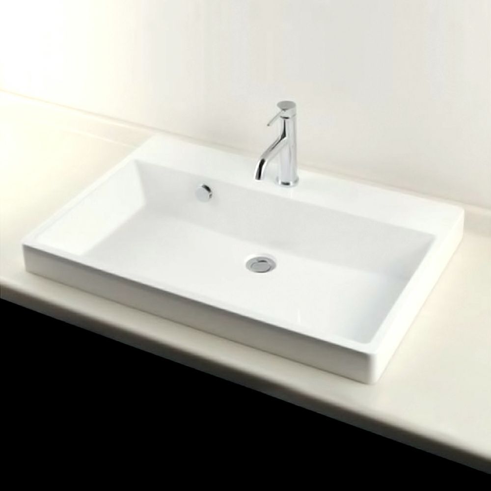 カクダイ 493-072H 角型洗面器 CORPOSO ポップアップ独立つまみタイプ