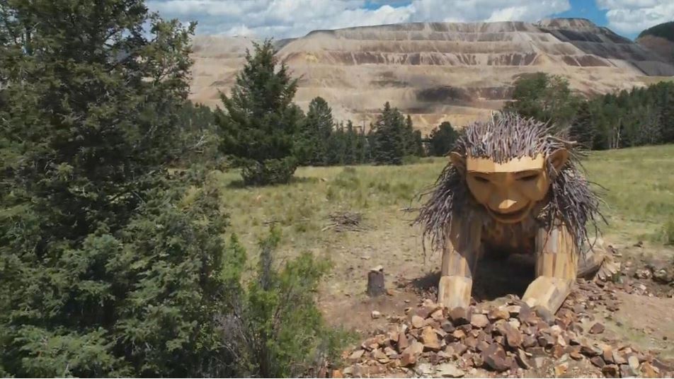 Meet Rita the Rock Planter in Victor, a second giant wood troll