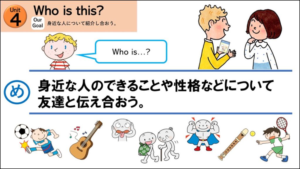 小5らくらくUnit 4「Who is this?｣④【モトヨシ先生のNEWスライドde