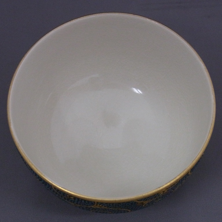 中田龍山作 九谷焼 抹茶碗（本錆粒鉄仙）｜抹茶道具｜京なごみ