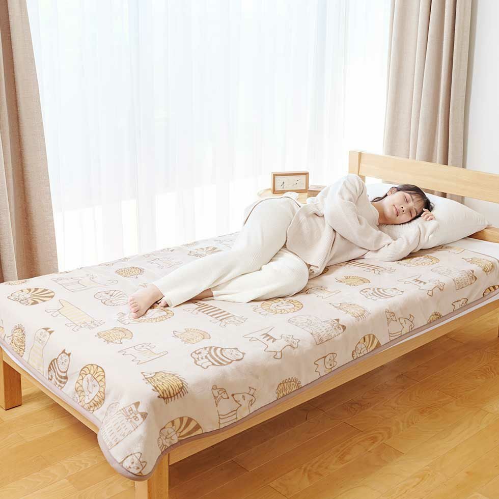 電気毛布(掛け敷き)リサ・ラーソン188x120cmKDK-L504 | コイズミ