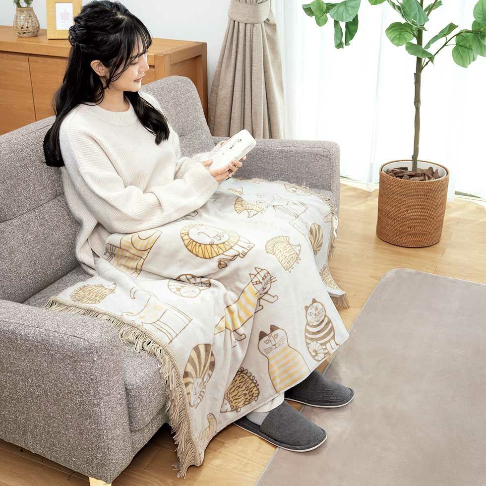 電気毛布（ひざ掛け)リサ・ラーソン130x70cmKDH-L505 | コイズミ
