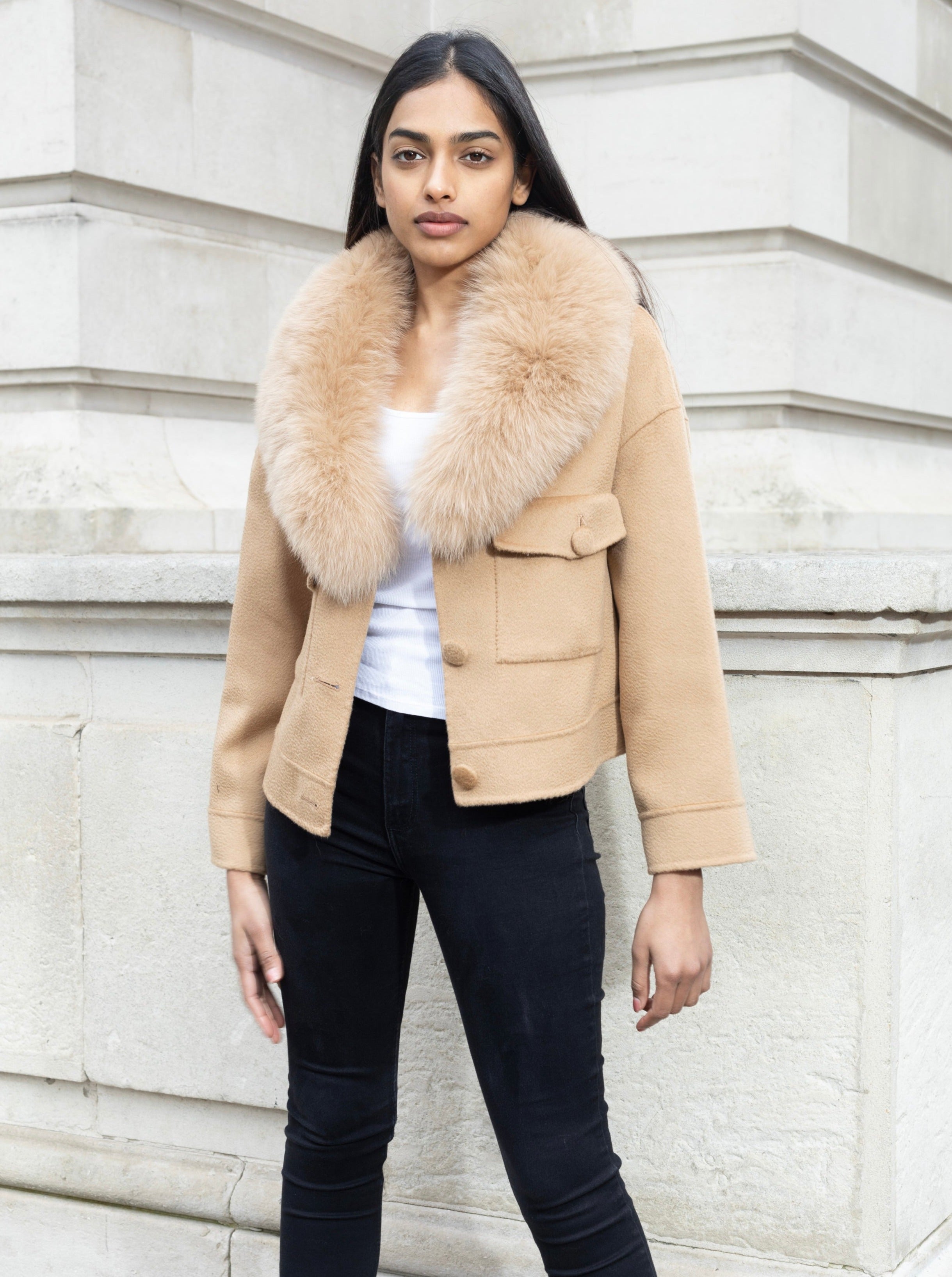 London Cashmere Jacket Camel – L.Cuppini