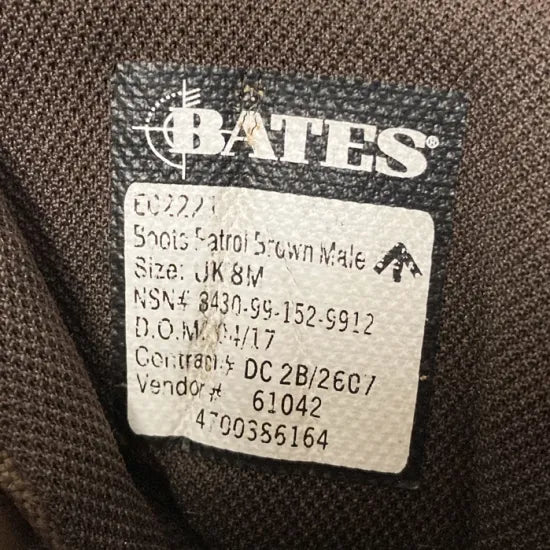 イギリス軍 ブラウン BATES/ベイツ パトロールブーツ USED 203U – L.A.BOY