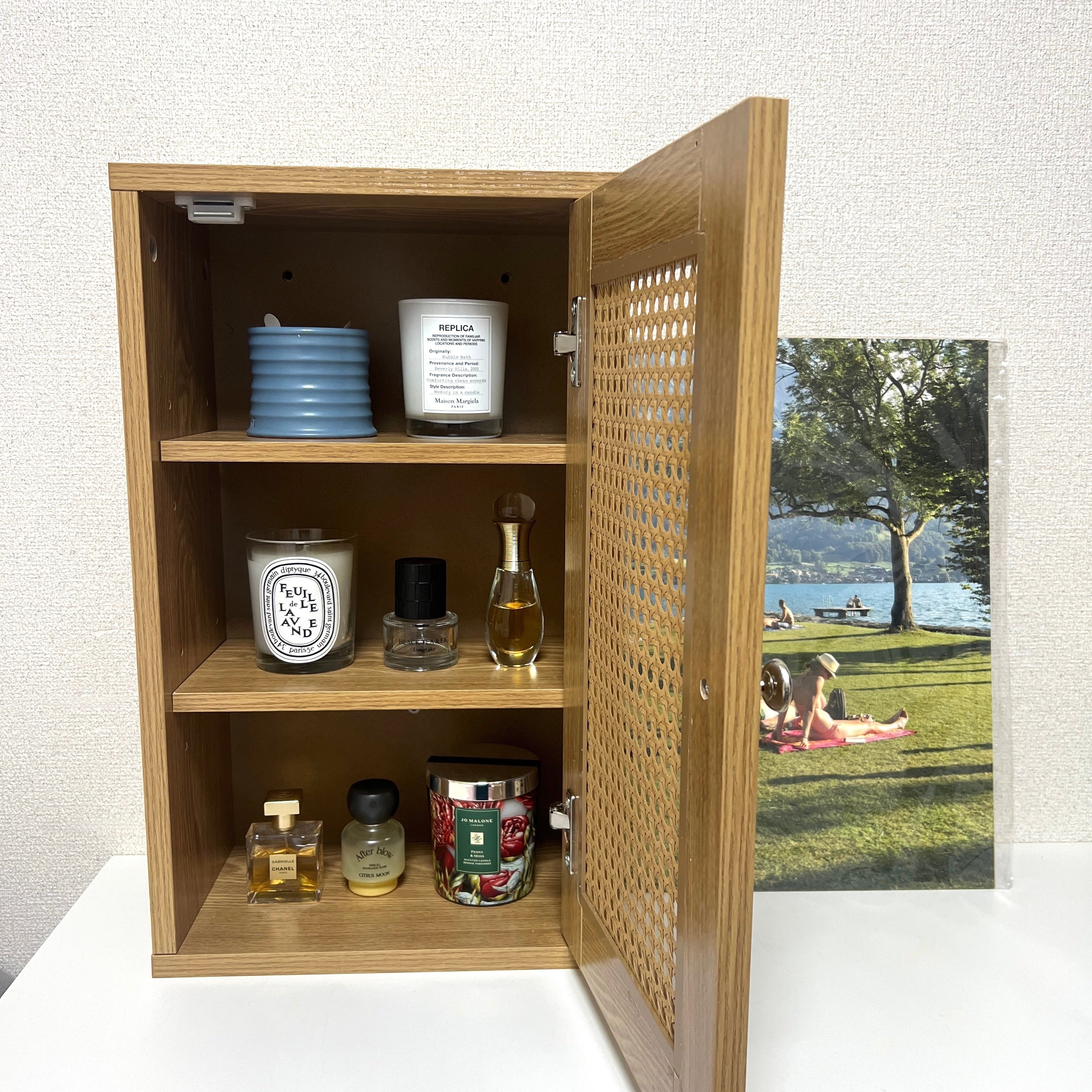 Cane Weave Cabinet (2size) ラタンの扉が目を引く、ナチュラル