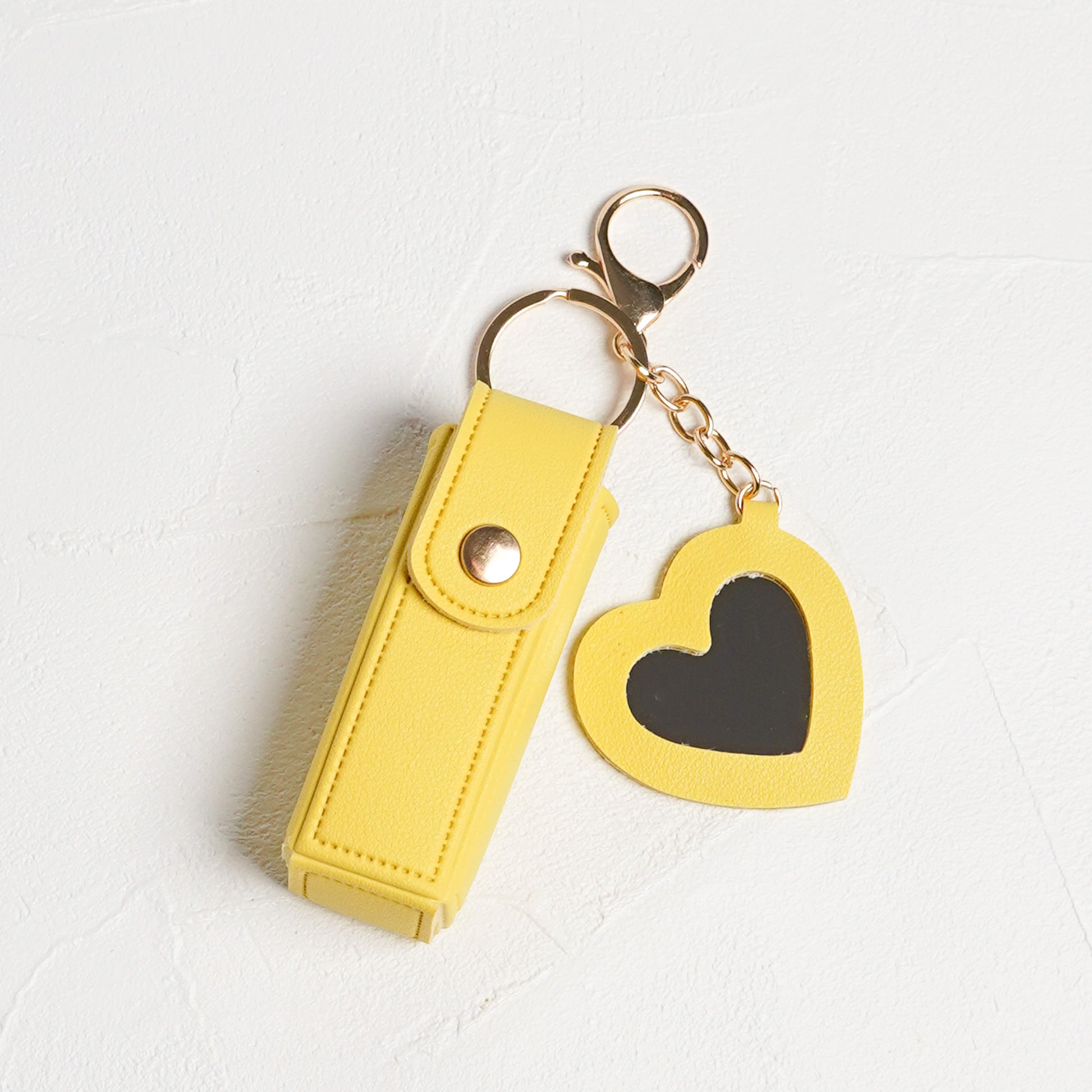 リップケース 1本用 PUレザーハートミラー チャーム付き – Lamu's(ラムズ)