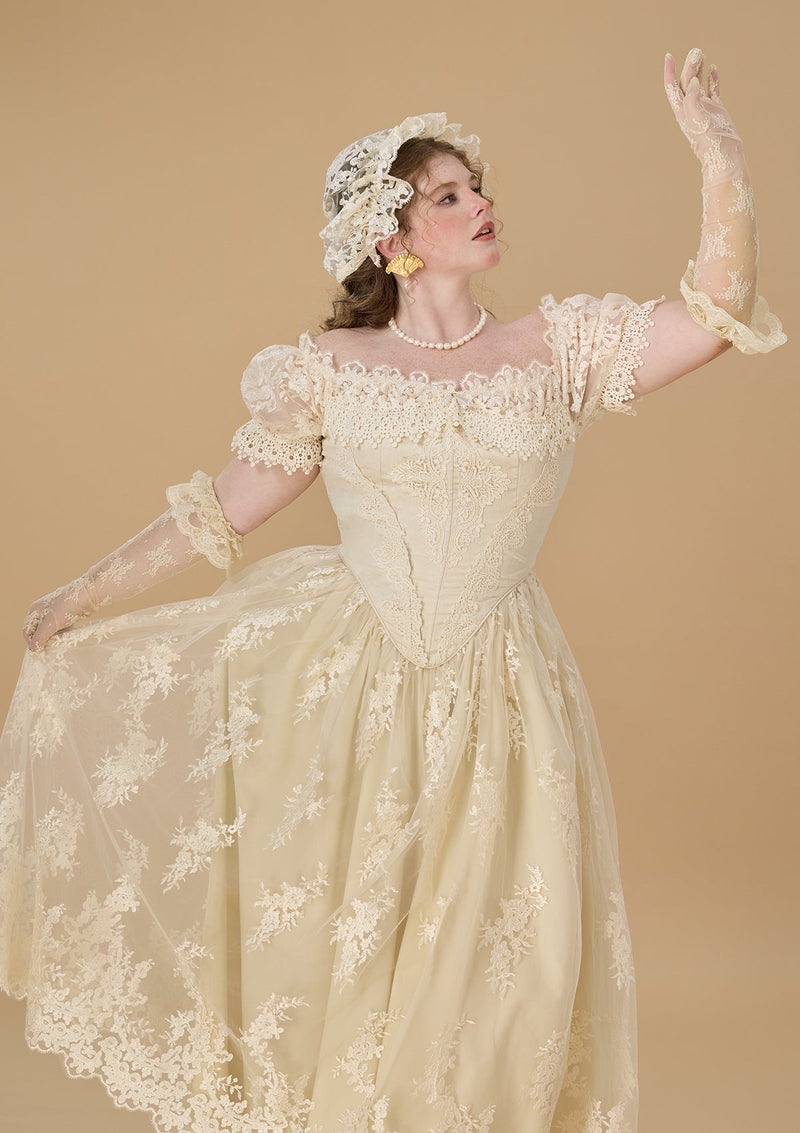 フラワーキャンドル」コルセットドレス大きいサイズ