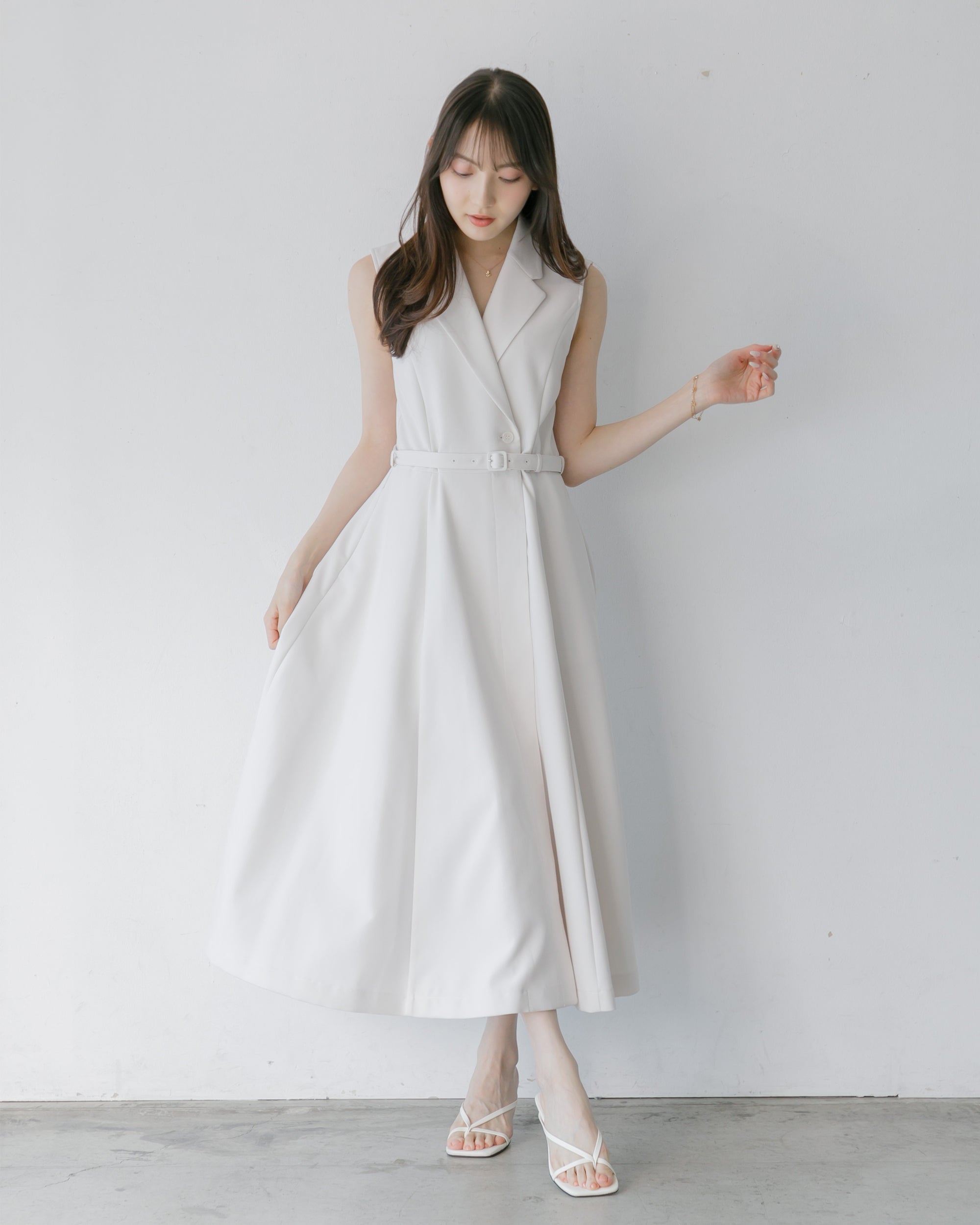 ノースリーブトレンチロングワンピース – La lune