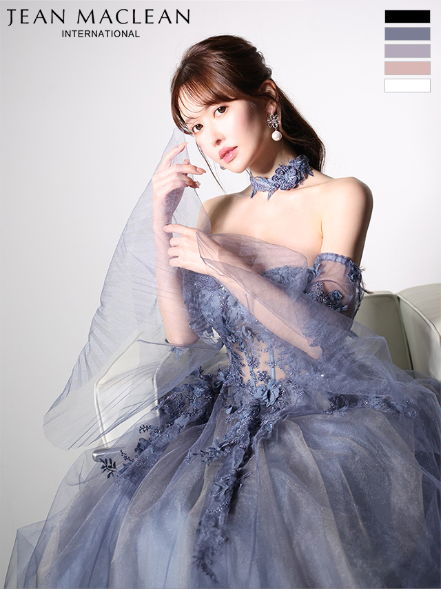 JEANMACLEAN/ジャンマクレーン】ベアトップ 袖付き 長袖 チョーカー