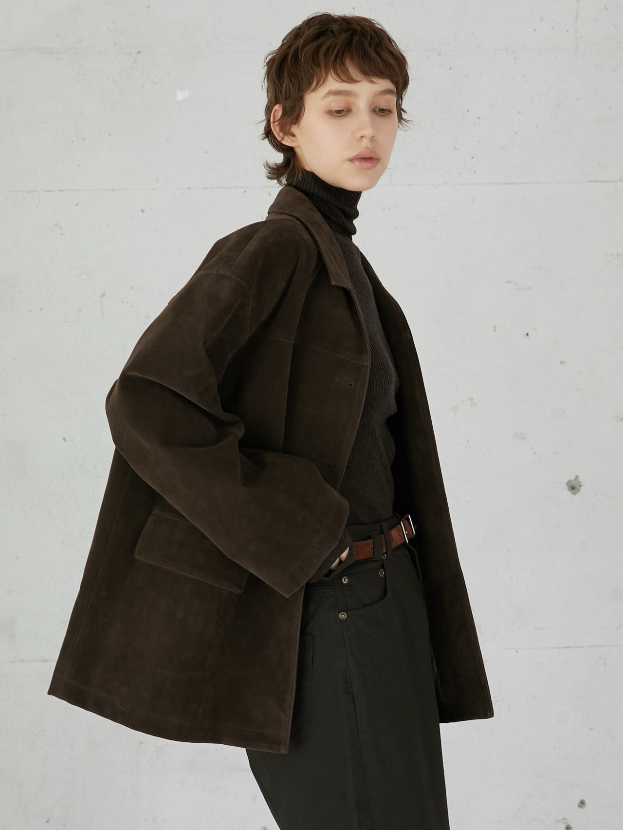 eco suede coverall – LA PEAU DE GEM