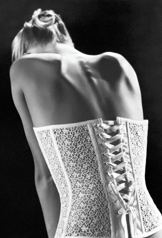 オフホワイト コットンリバーレース ソフトコルセット｜La Perla