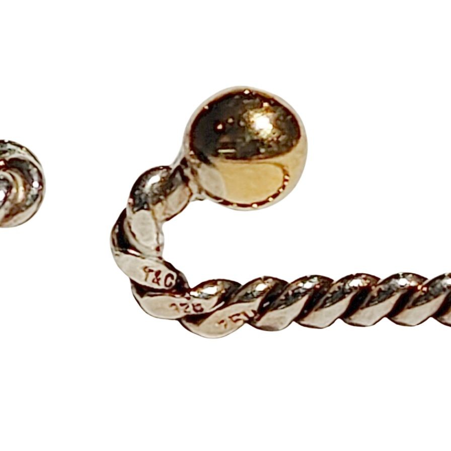 TIFFANY&Co.】 ティファニー バングル ツイスト コンビ 750/925